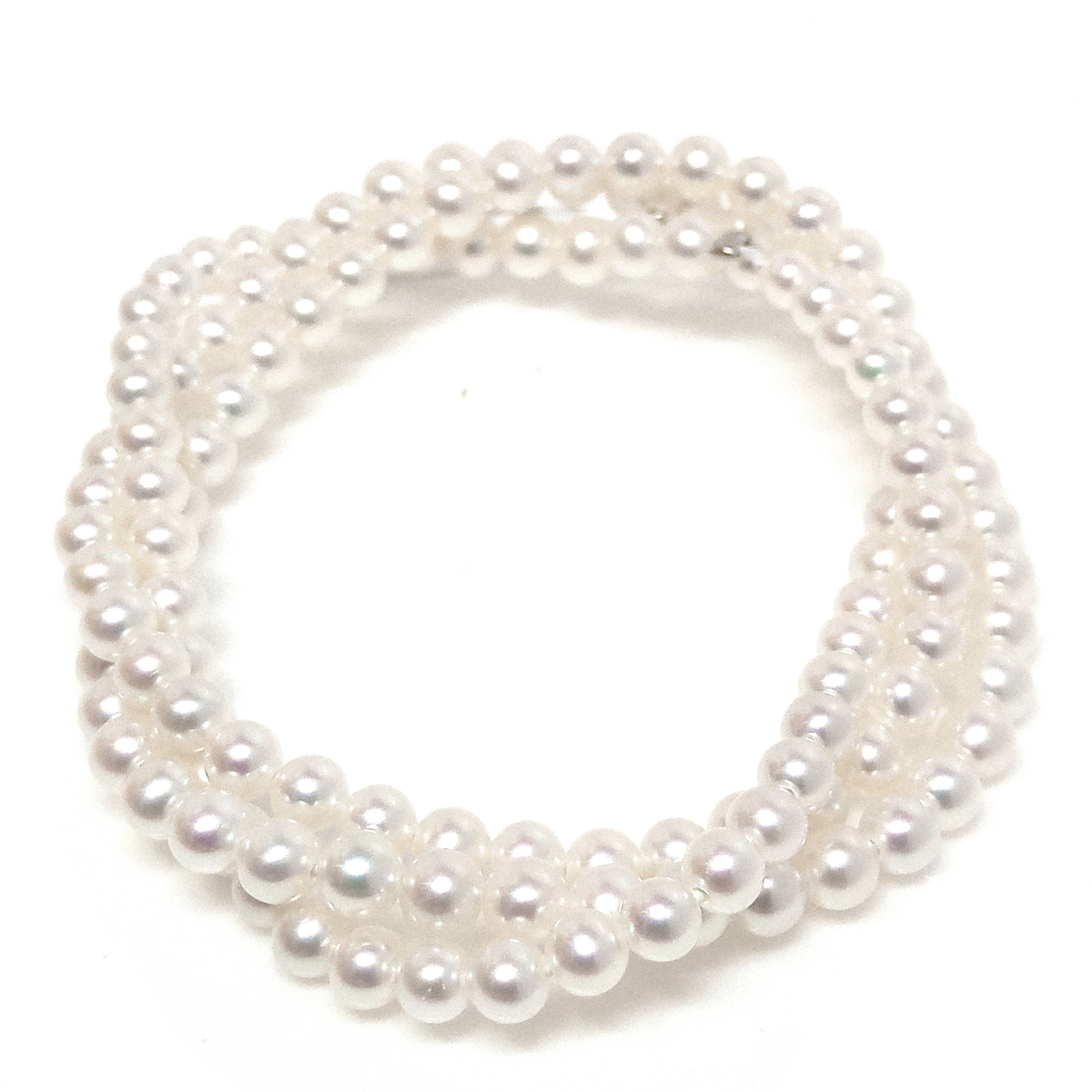 White 3-4mm AAA Round Pearls